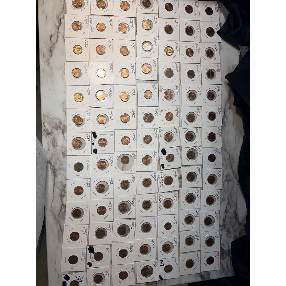 550+ PENNY LOT 1909-2025,‎ COIN LIST, PROOF/S SEE DESC FOR MISSING COINS(2787)